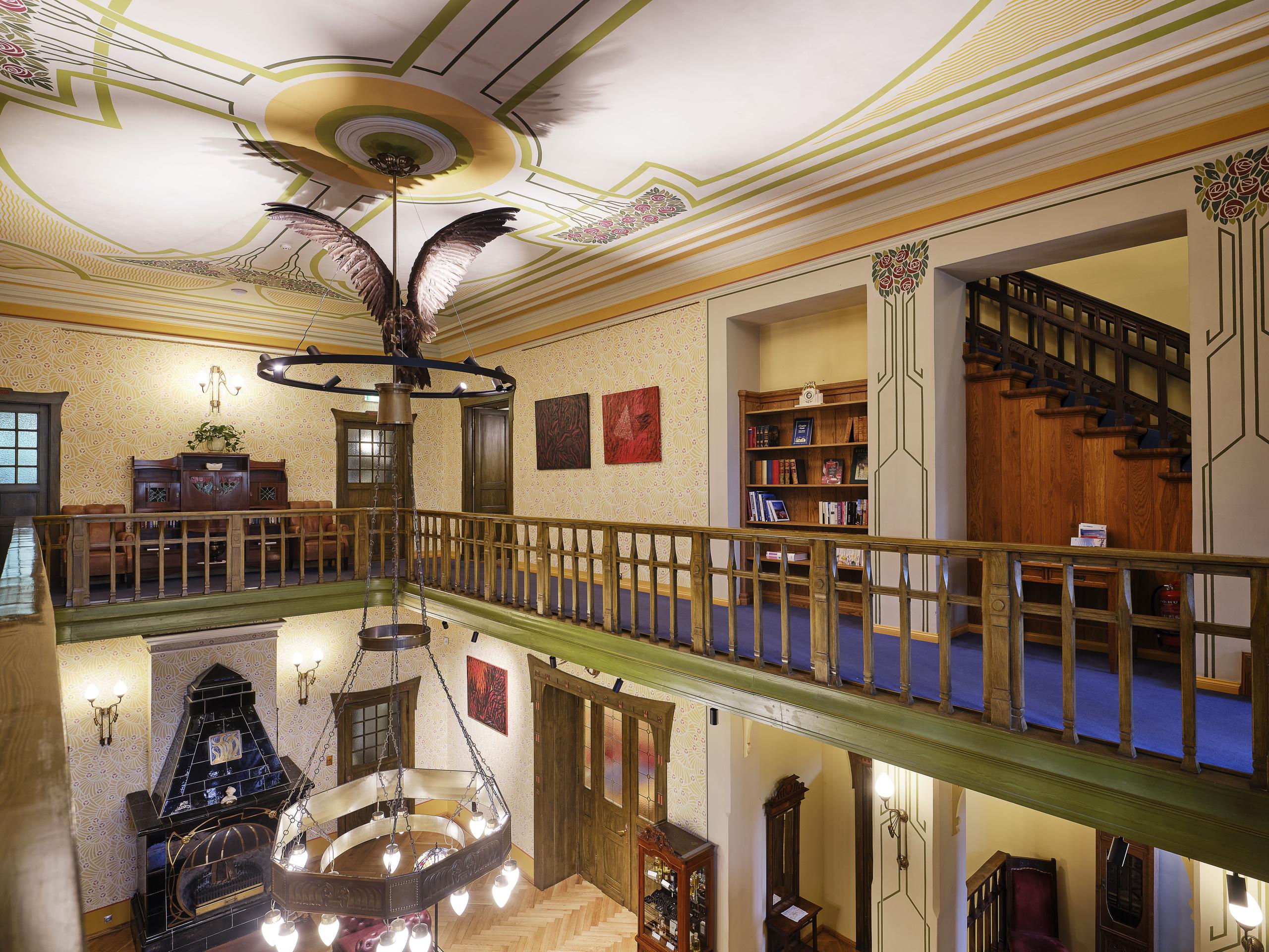 Villa Ammende Restaurant And Hotel Pärnu Exterior foto Interior of the library